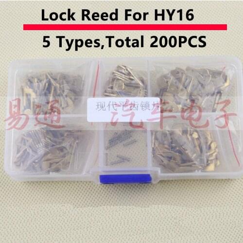 200PCS/LOT HY16 Car Lock Repair Kit Accessories Brass Material Car Lock Reed Plate For Hyundai Elantra For Kia K2 K3 Forte