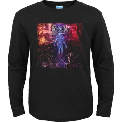 4 designs Demon Archspire Rock Brand Full long sleeves shirt camisetas heavy black Metal 100%Cotton Streetwear skateboard