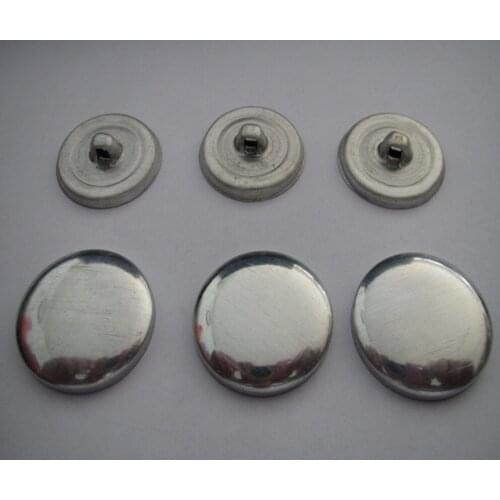 48L(30.48mm) Aluminum cap and Aluminum round shank bottom DIY fabric coverd button combined coverd button 500set