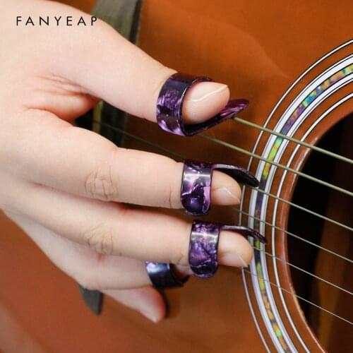 5pcs/Set Wearable Celluloid Silica Gel Guitar Fingertip Protectors Finger Stall For Ukulele Guitar Violin