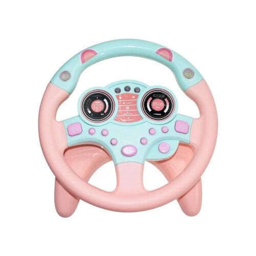 Eletric Simulation Steering Wheel Toy with Light Sound Baby Kids Musical Educational Copilot Stroller Steering Wheel Vocal Toys