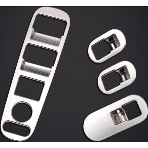 FIT FOR HONDA HRV VEZEL HR-V 2014 2015 2016 CHROME INTERIOR WINDOW SWITCH PANEL COVER TRIM FRAME BEZEL STYLING GARNISH MOLDING