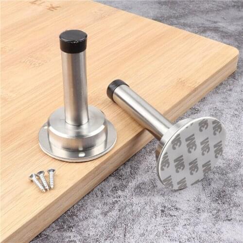 Door top door stop Stainless steel non-perforated door stop Door top rubber door stop Glass anti-collision door bump
