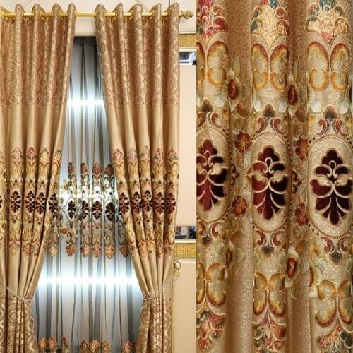 European Royal Luxury Curtains for Bedroom Window Curtains for Living Room Elegant Drapes Embroidered European Curtains