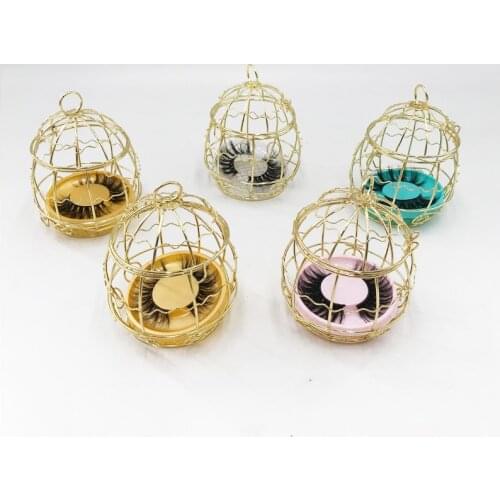 New Eyelash Packaging Box Birdcage Lash Case for Natural Long False Eyelashes Box Lashes Package