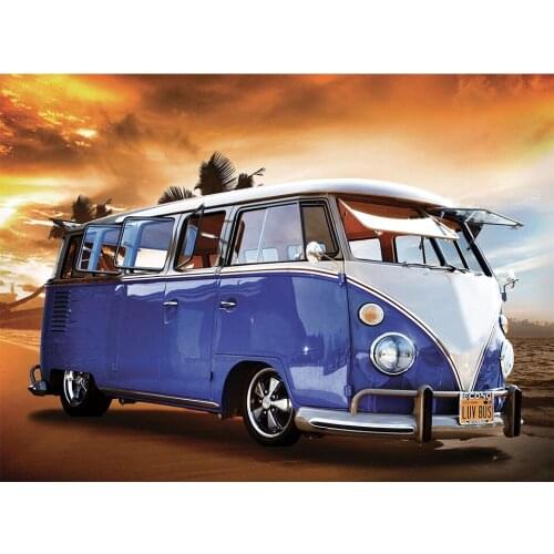 Full square Diamonds embroidery Van scenery diy 5d Diamond Paintings Cross-Stitch car Crystal pastes mosaic room decoration