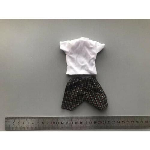 1/6 Scale Soldier Clothes White Short T-shirt +Shorts Model for 12" Action Doll
