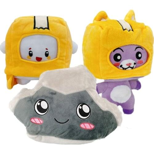 Set of 3 Anime Kawaii Lankybox Plush Toy 20-27cm Foxy BOXY ROCKY Soft Stuffed Animal Dolls for Kids Girls Peluche