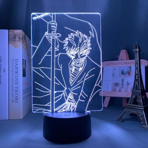 3d Light Anime Bleach Night Light for Home Decoration Nightlight Cool Birthday Gift Acrylic Led Night Lamp Bleach Manga