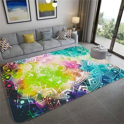 Nordic colorful starry sky mandala carpet living room gorgeous floor mat girl bedroom carpet tapestry bathroom mat doormat can b