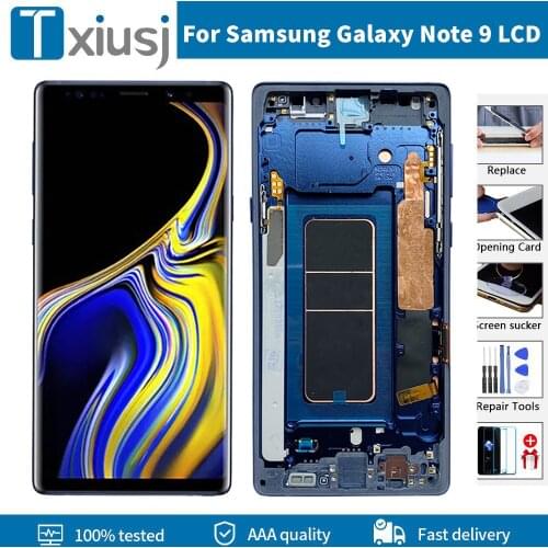 Original N960 LCD For Samsung Galaxy Note 9 LCD Display With Frame Assembly For Note 9 N960D N960DS LCD Display With Burn Shadow