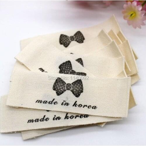 Custom cotton tape printing label/main labels/garment embroidered tags/clothing woven label/collar label/brand printing 1000 pcs