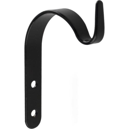 10Pcs Durable Iron J Type Hanger DIY Curtain Rod Bracket Outdoor Flowerpot Hook WallHook Hot Sale Wall Hooks Family Robe Hanging