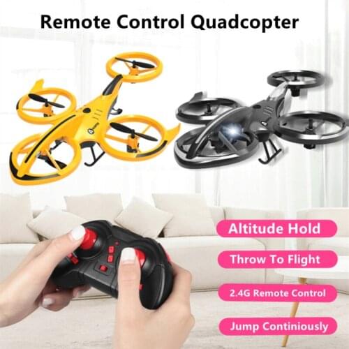 Stunt Remote Control Drone Air Pressure Altitude Hold Mini Indoor Throw To Flight Leapfrog Quadcopter Childrens RC Toy Airplane