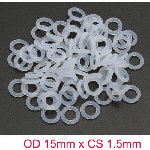 OD 15mm x CS 1.5mm o ring washer silicone sealing ring gaskets oring