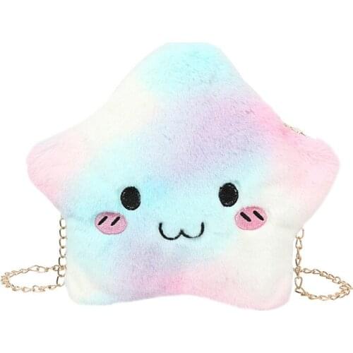 Winter new purse chain plush handbag cartoon shoulder bag girl student cute fur Messenger bags BW01-SB-mretxx