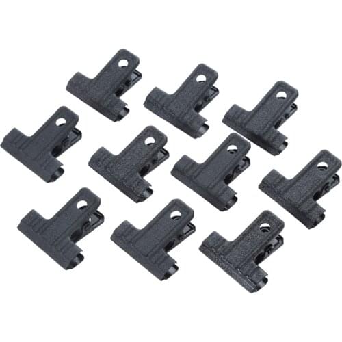 10Pcs Metal Hinge Clips File Paper Money Binder Clamps 30*32mm Bulldog Clips For Tags Bags Shops Office Home Kitchen Black
