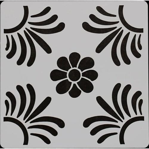 13*13 flower pvc Layering Stencils for DIY Scrapbooking/photo album Decorative Embossing DIY Paper Cards Crafts