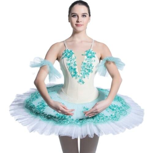 Ivory Velvet Top Bodice Pre-professional Ballet Tutu Girl & Stage Performance Ballet Tutu Ballerina Dance Costume Tutu