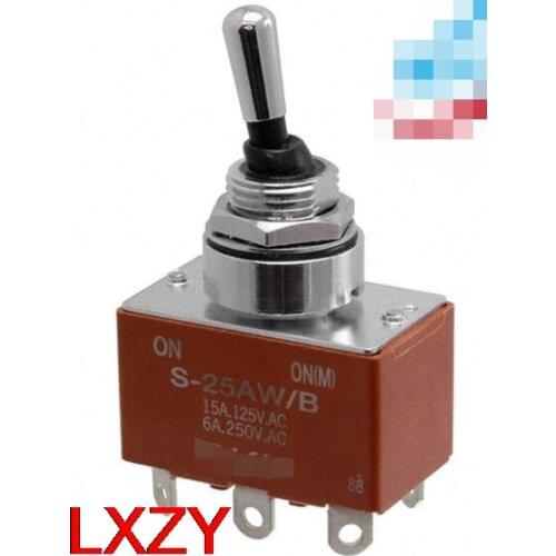 Free Shipping 2Pcs/Lot S25AWB S-25AW/B 6a250vac Two-Speed Self-Reset One Normally Open One Short Open