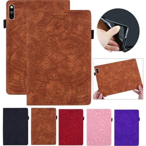 Flower 3D Embossed Case for Lenovo Tab M8 Case Smart Folio Leather Shell Funda for Lenovo Tab M8 TB-8505F 8505X 8505I Cover