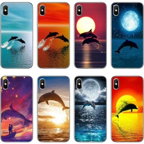 Sunset Jumping Dolphin ocean Soft Phone Case For Samsung Galaxy A71 A70 A60 A51 A50 A41 A40 A31 A30 A20E A21S A12 A10 A7 A5 A3