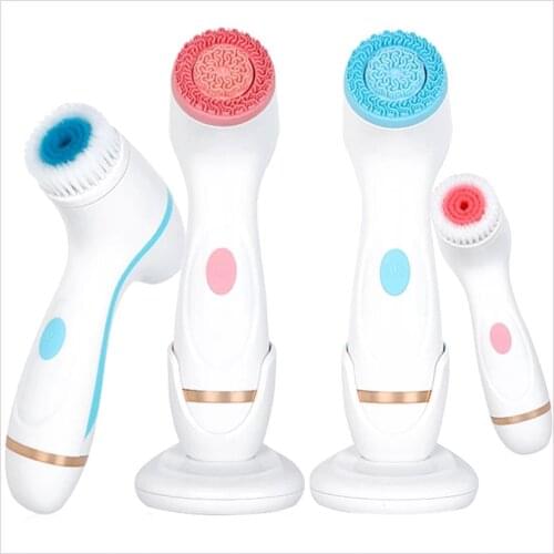 Electric Rotating Cleaning Brush Galvanic Facial Spa System Deep Cleansing Horny Peeling Massager Spa Facial Makeup Remover