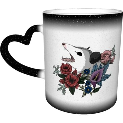 Floral Mug Modern Porcelain Mug Travel Color Changing Creative Cups