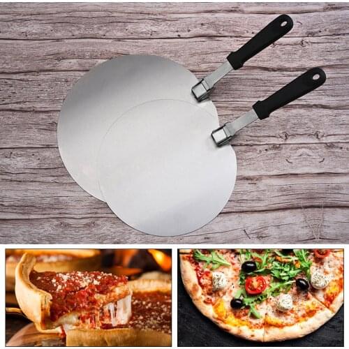 Stainless Steel Pizza Shovel Peel Spatula Cake Lifter Paddle Baking Tray Handle Foldable Kitchen Baking Cake Transfer Tools New