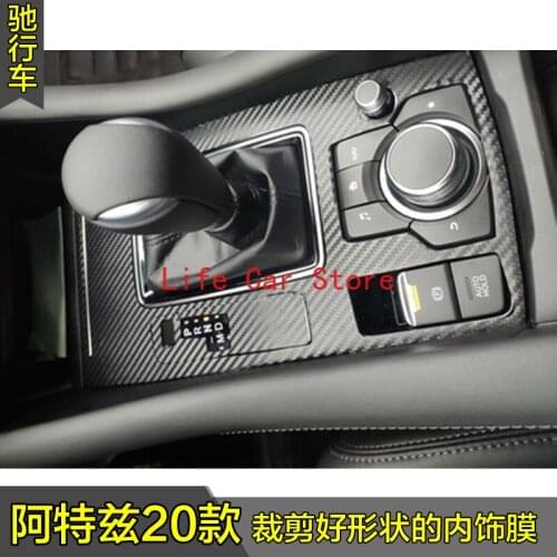 For Mazda 6 ATENZA 2020 Carbon Fiber Interior Sticker Shift Film Centre Console Panel Door Panel Moulding Protective Film
