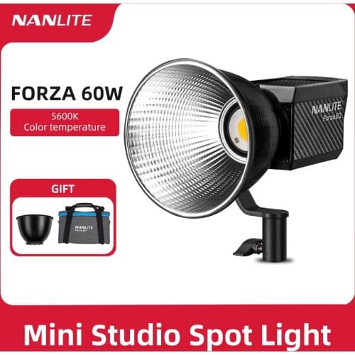 NANLITE Forza 60W 5600K Photography Light Portable Outdoor LED Light Monolight COB Light with Bowens Mount