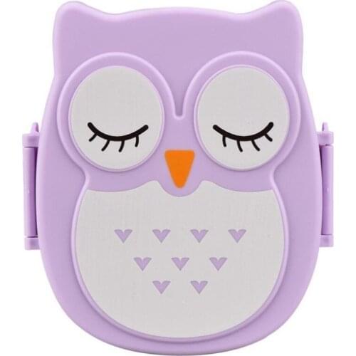 2016 Brand New Kawaii Candy Color Owl Lunch Box Microwave Oven Bento Container Case Dinnerware Childrens Birthday Gift(00097)
