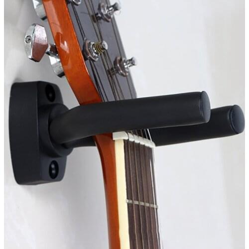 Guitar Hanger Hook Holder Black Wall Mount Stand Rack Bracket Display Strong Fixed Wall Guitar Bass Screws Accessories