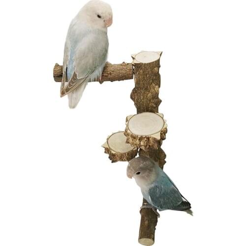Bird Toys Parrot Natural Perch Stand Wild Prickly Wooden Bird Stand Pole Parrot Pet Toy Pet Supplies Station Pole Grinding Stick