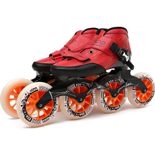 ZICO Advanced speed patines with carbon fiber upper boot 85A durable PU wheel M7 alloy base kid adults inline speed skates shoes