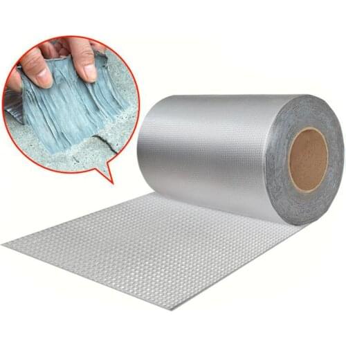 5m Aluminum Foil Butyl Rubber Tape Stop Leak Stick Waterproof Repair Super Nano Tape Self Adhesive for Roof Hose Repair Flex