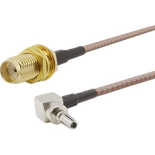SMA Female to CRC9 Right Angle Connector RG316D Pigtail Wire Cable 15cm 6" Plug Socket Antenna Extendor Wireless LAN Devices