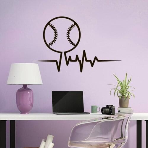 Softball Wall Decals GYM Sport Wall Stickers For Kids Boy Room Nursery Playroom Wall Art Muursticker Murals Vinyl Poster A262