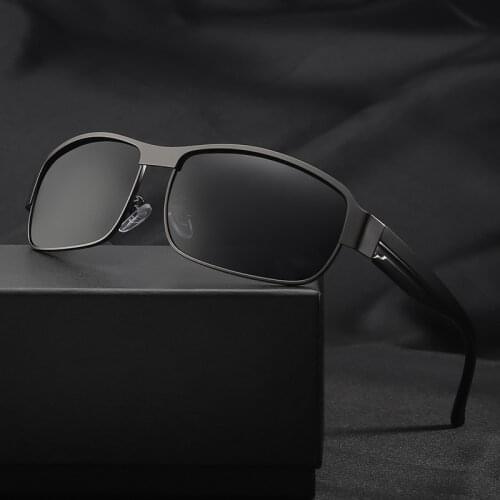 Men Polarized Sunglasses Aluminum Magnesium Sun Glasses Driving Glasses Rectangle Shades For Men Oculos masculino Male
