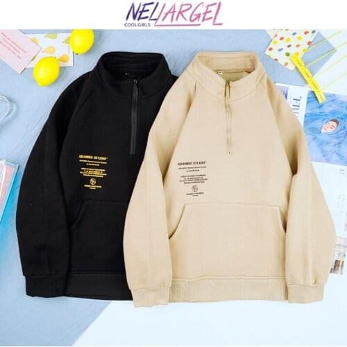 NELLARGEL Women Y2k Harajuku Zip Up Hoodie 2021 Female Fleece Korean Fashion Vintage Sweatshirts Girl Winter Streetwear Hoodies