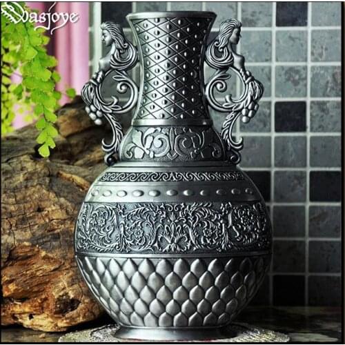 European Ancient Egypt classical H25CM flowers vases alloy metal vases for flowers for home decoration vase Craft vase HP012C