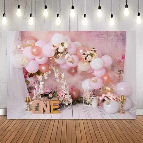 Spring Butterfly Newborn Floral Portrait Backdrop for Photography Kids Baby 1st Birthday Cake Smash Photo Background Studio Prop