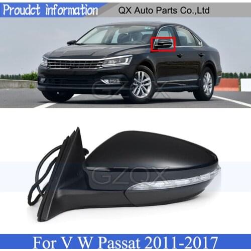 CAPQX 1 pcs 6/8/12 wire Outside Door Rearview Mirror Assembly For V W Passat 2011 - 2015 2016 2017 Rear Veiw Mirror Side Mirror