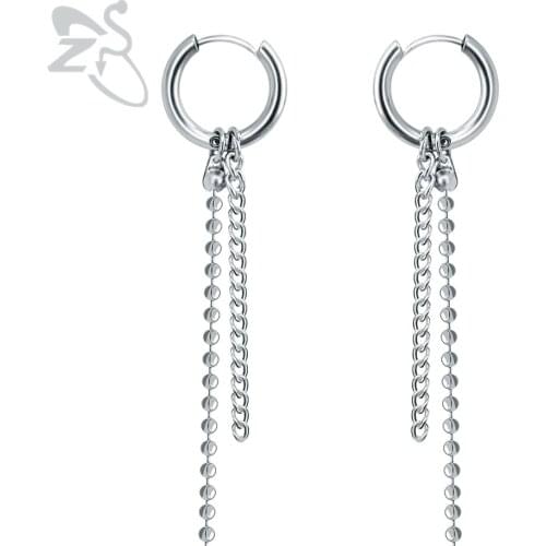 ZS 1 Pair Earrings Suga Men Female Hanging Earring Fashion Jewelry Punk Rock Earring For Women Men Hoop Circle Ear Stud Brincos