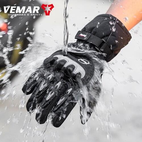 Vemar Winter warm motorcycle gloves 100% Waterproof windproof Guantes Moto Luvas Touch Screen Motosiklet Eldiveni Protectiv
