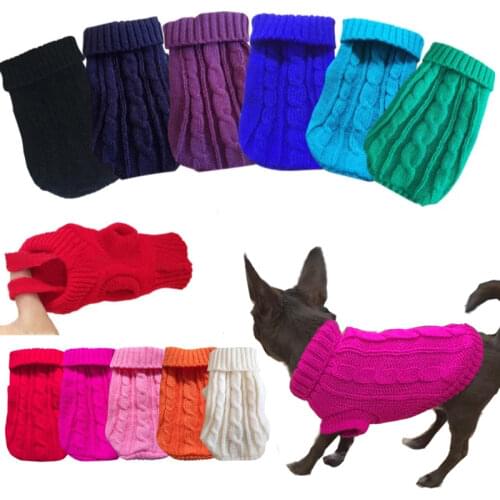 Dog Winter Clothes Knitted Pet Clothes For Small Medium Dogs Chihuahua Puppy Pet Sweater Yorkshire Pure Dog Sweater Ropa Perro
