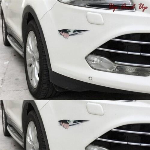 1pc 24cm*6cm 3D Eyes Peeking Monster Sticker Voyeur Car Hoods Trunk Thriller Rear Window Funny Car Sticker Interesting Car Body