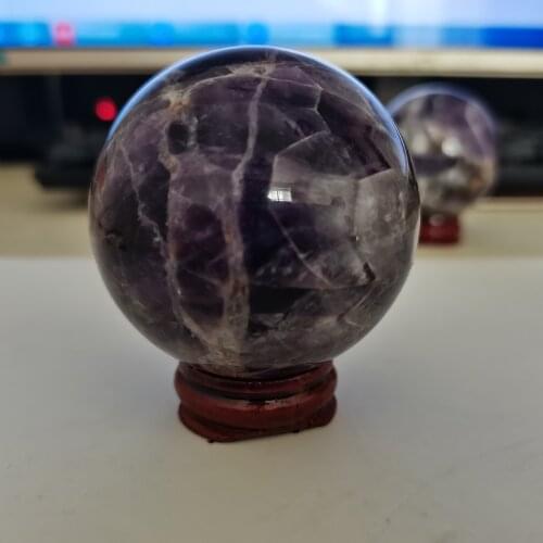 100% Natural Dream Amethyst Ball Quartz Crystal Healing Sphere reiki Decor 1PC
