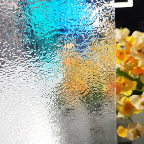 150cm Length Static Cling Rain Pattern Glass Film Privacy Protection Water-Proof Home Decor Window Foil For Door Window Table