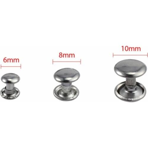 300 pcs/ bag Single Metal Layer Rivets Studs Round Rapid Spike for Leather Craft Bag Belt Garment Shoes Pets Collar Decor